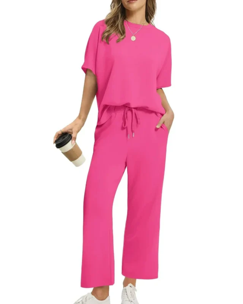 ASANARE - Soft Casual Top and Pants Set