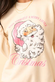 Vintage Santa Cream Oversized Graphic Sweatshirt