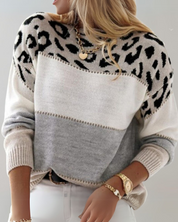 RIANA - Leopard Design Sweater