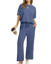 ASANARE - Soft Casual Top and Pants Set