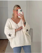 ALINA - Cuff Stars Loose Sweater