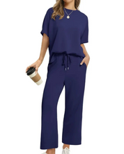 ASANARE - Soft Casual Top and Pants Set