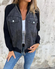 ANIDIA - Modern Jacket with Denim Fabric