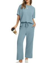 ASANARE - Soft Casual Top and Pants Set