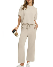 ASANARE - Soft Casual Top and Pants Set