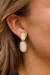 Oval Elegance Drop Earrings
