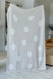 Make Me Believe Baseball Gray Blanket