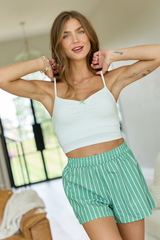 Soft Hours White Cropped Sleep Cami Tank