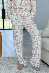 Cozy Crush Lightweight Pajama Pants - Fall Patchwork Print