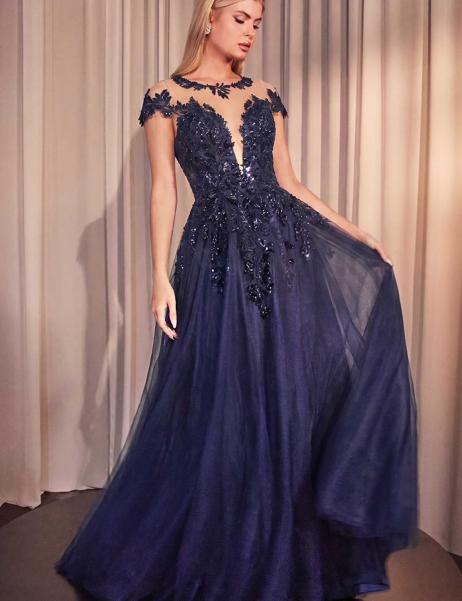 Andrea & Leo A1475 Cap Sleeve Mother of the Bride A-line Gown