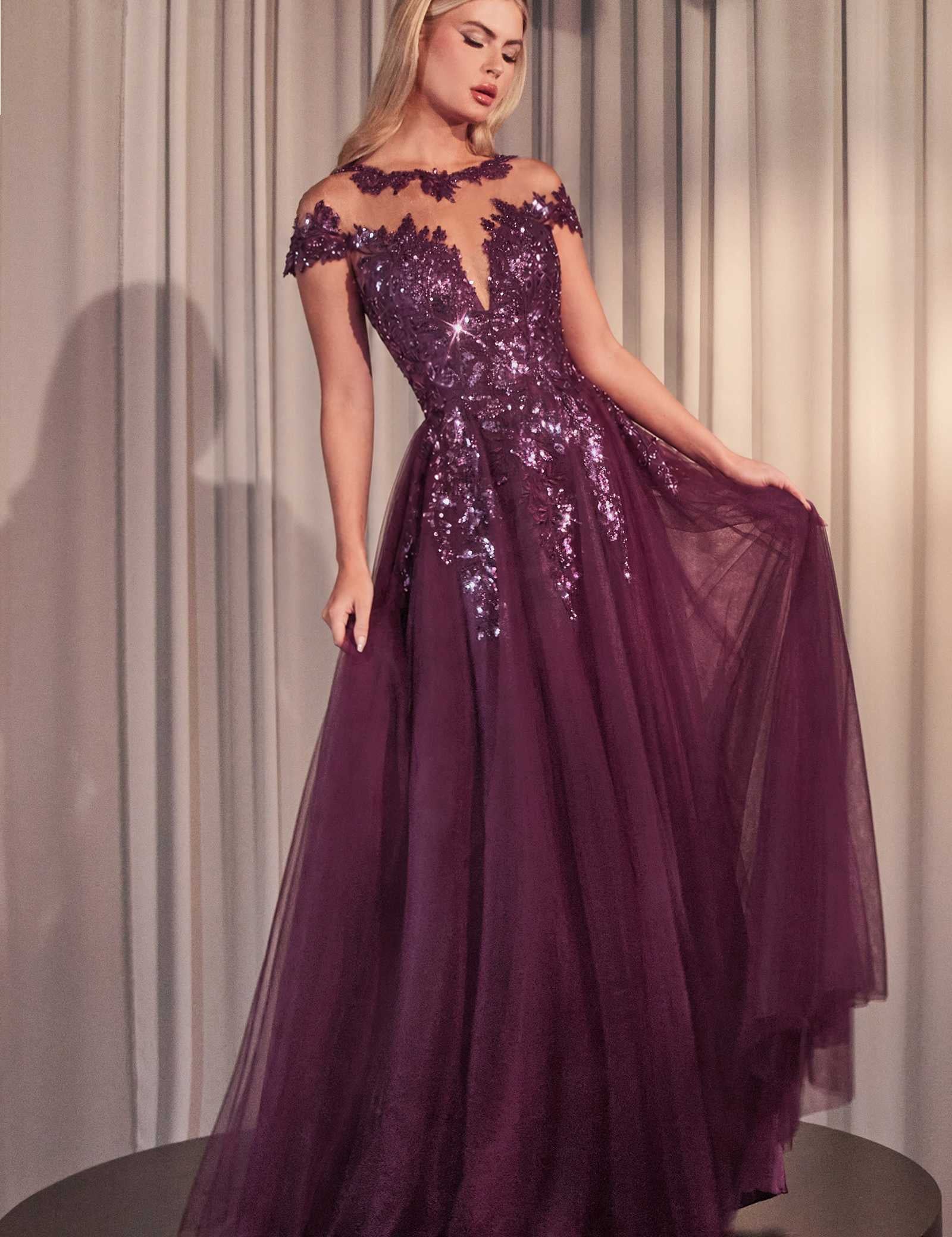 Andrea & Leo A1475 Cap Sleeve Mother of the Bride A-line Gown