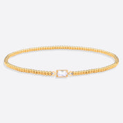 Gold Beaded Birthstone Bracelet