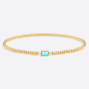 Gold Beaded Birthstone Bracelet