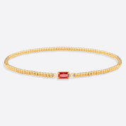 Gold Beaded Birthstone Bracelet