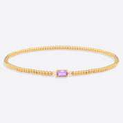 Gold Beaded Birthstone Bracelet