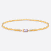 Gold Beaded Birthstone Bracelet