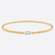 Gold Beaded Birthstone Bracelet