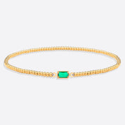 Gold Beaded Birthstone Bracelet