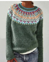 HALENA - STYLISH RETRO SWEATER