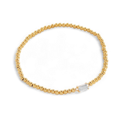 Gold Beaded Birthstone Bracelet
