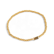 Gold Beaded Birthstone Bracelet