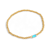 Gold Beaded Birthstone Bracelet