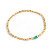 Gold Beaded Birthstone Bracelet