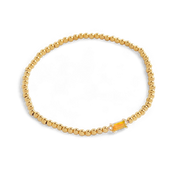 Gold Beaded Birthstone Bracelet
