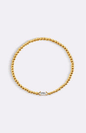 Gold Beaded Birthstone Bracelet