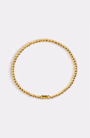 Gold Beaded Birthstone Bracelet