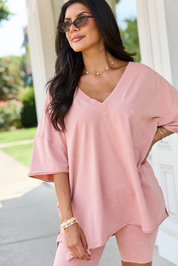 Britton Peach Oversized Tee