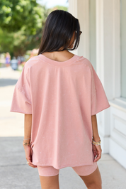 Britton Peach Oversized Tee