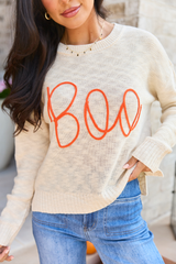 Boo & Beloved Sweater Beige/Orange SALE