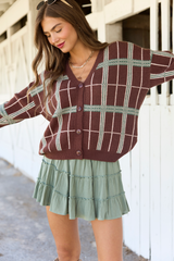 Warm Welcome Brown Plaid Cardigan SALE