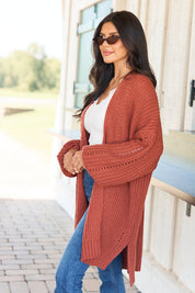 As The Leaves Turn Rust Knit Cardigan