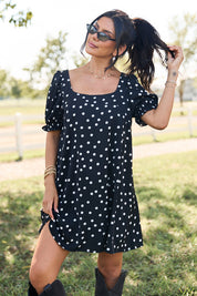 Polka Dot Darling Black Mini Dress