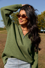 Classic By Nature Olive Quarter Zip SALE
