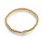 Stretch Diamond Initial Beaded Bracelet