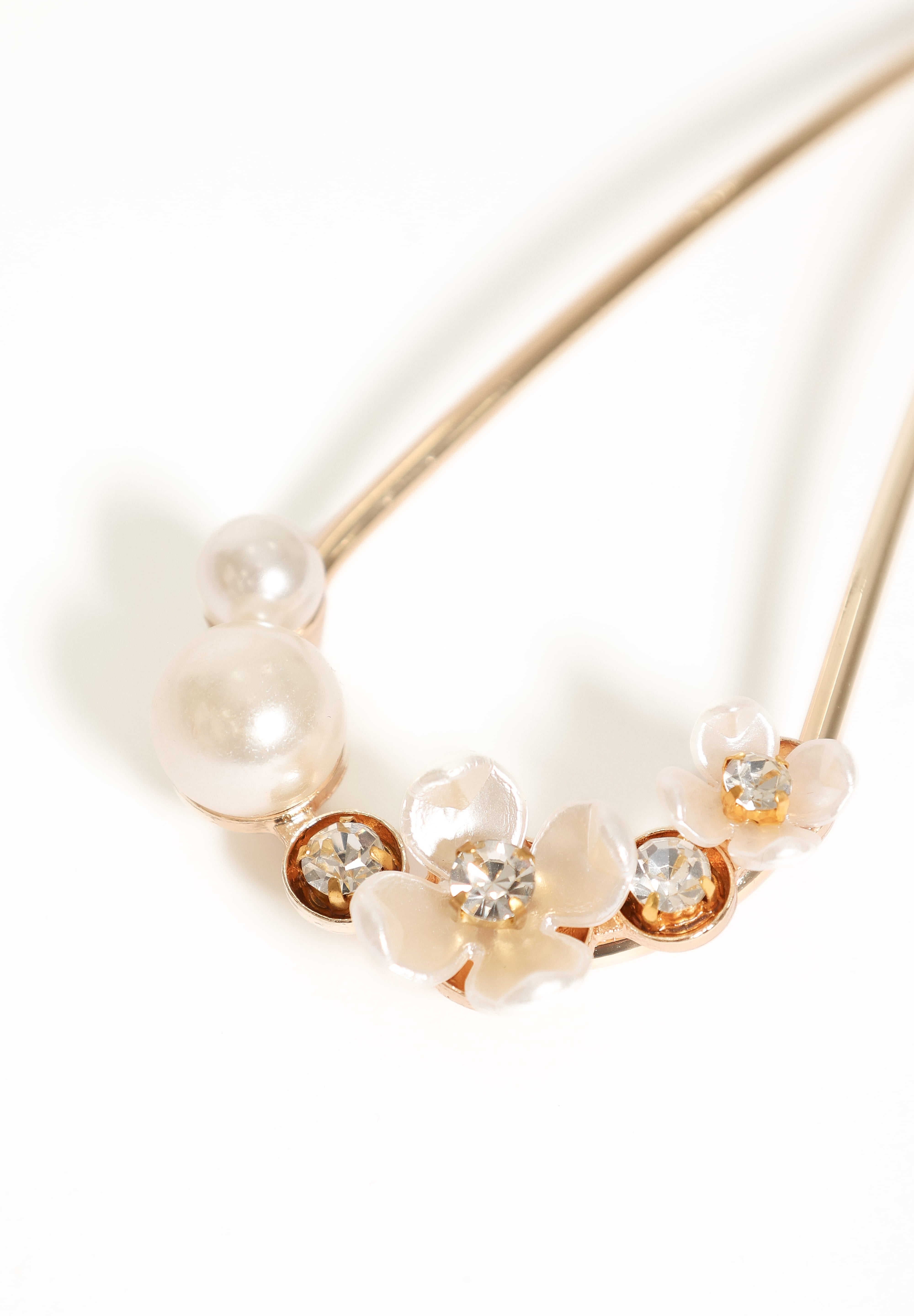 Penelope Hair Pin - Gold Pearl