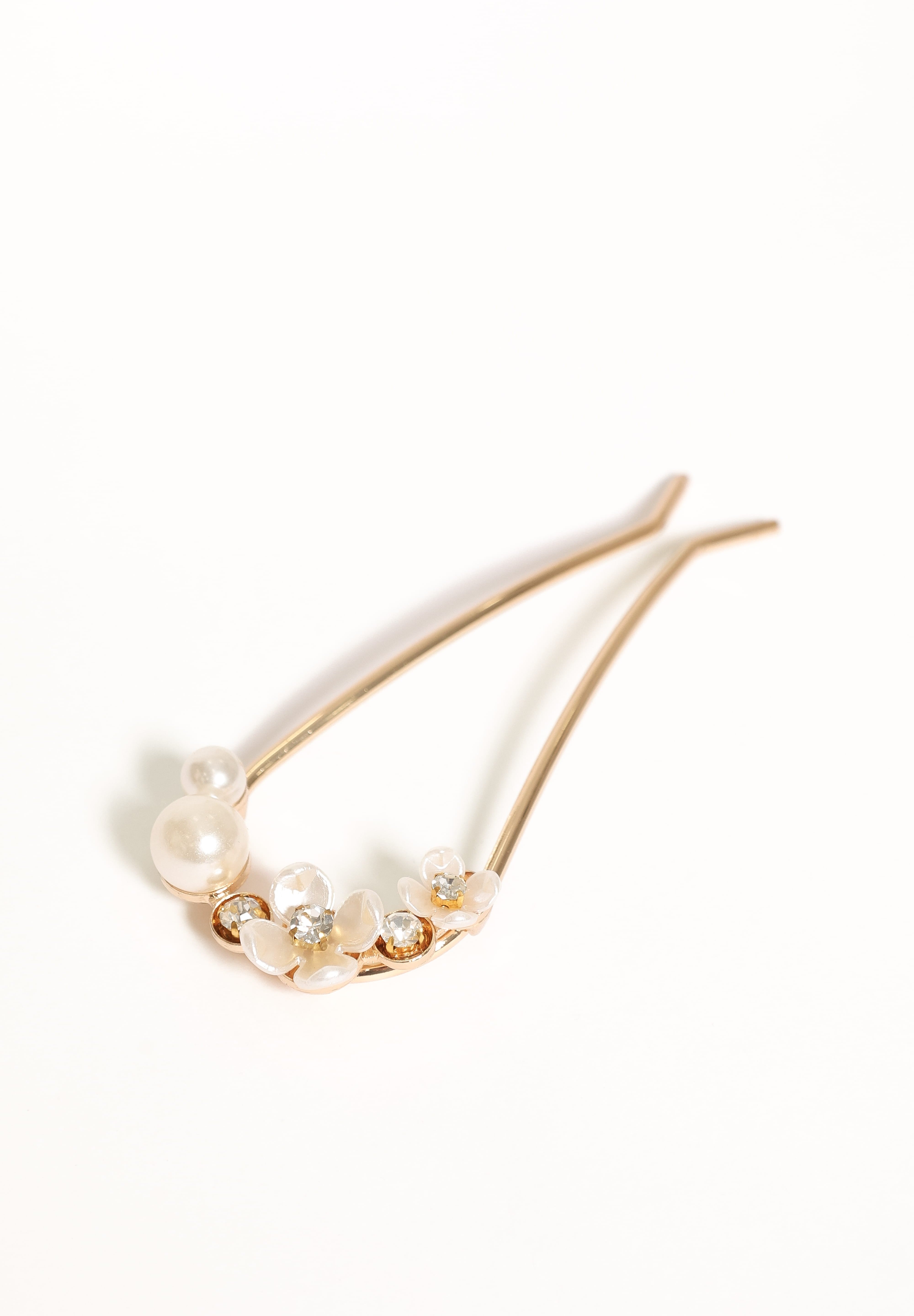 Penelope Hair Pin - Gold Pearl