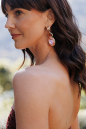 Rosabelle Drop Earrings - Pink Multi