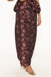 Allegro Column Skirt - Plum Brocade