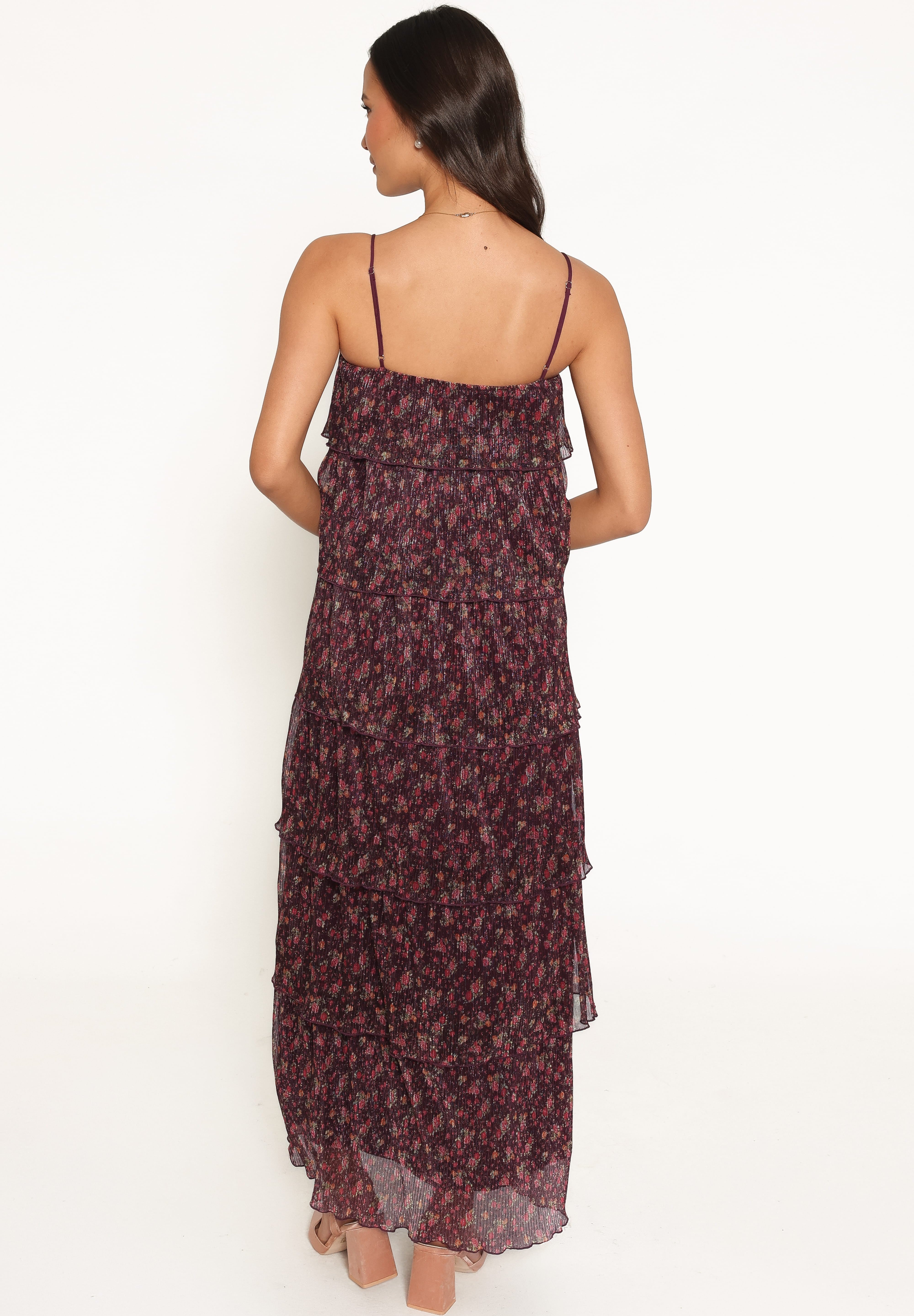Alinae Maxi Dress - Purple Floral