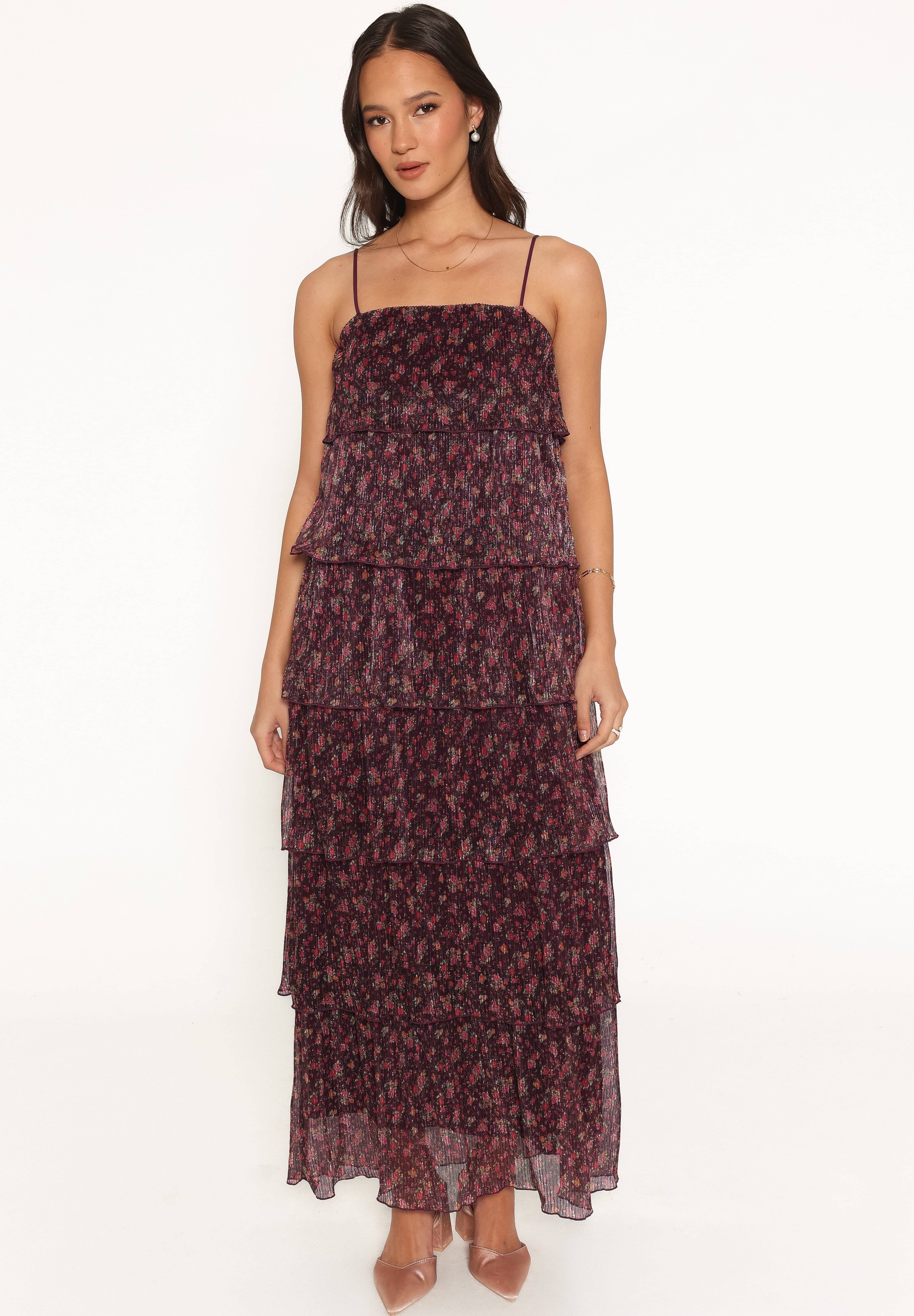 Alinae Maxi Dress - Purple Floral