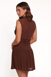 Alma Mini Dress - Chocolate