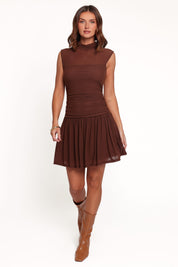 Alma Mini Dress - Chocolate