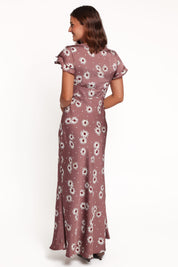 Arella Maxi Dress - Mauve Floral