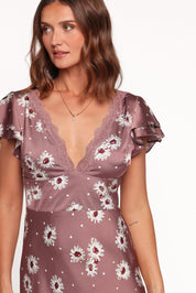 Arella Maxi Dress - Mauve Floral