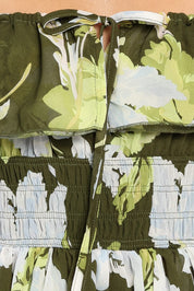 Belle Maxi Dress - Green Floral