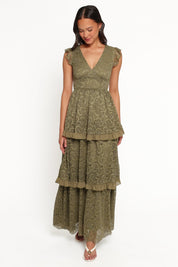 Cataleya Maxi Dress - Olive Lace